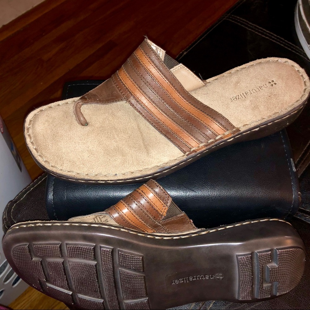 Brown & Orange Sandals by Naturalizer - size 10